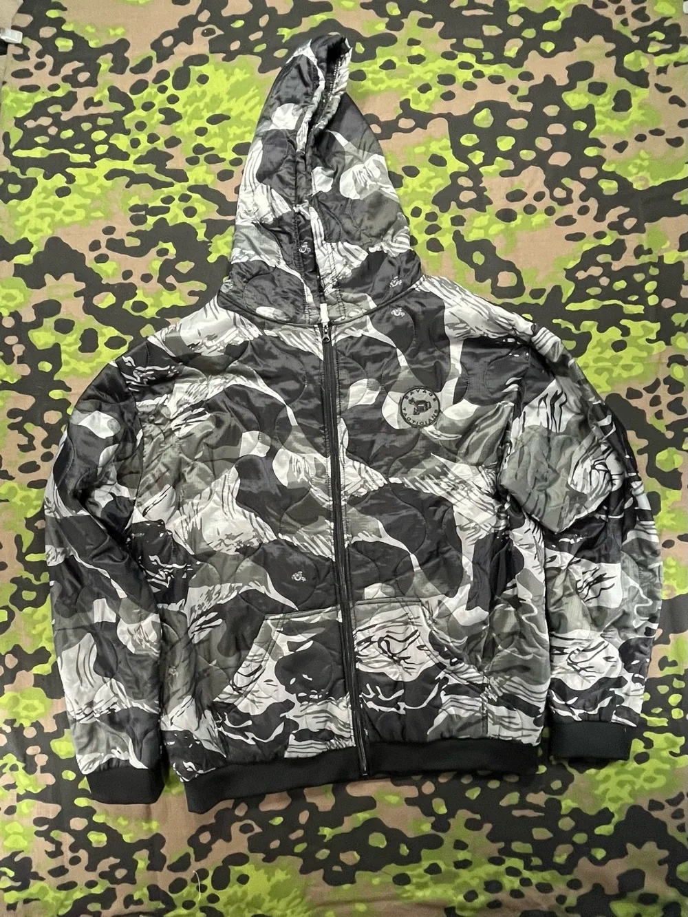 Savage Tacticians Woobie Hoodie Stealth Rhodesian Brushstroke camouflage